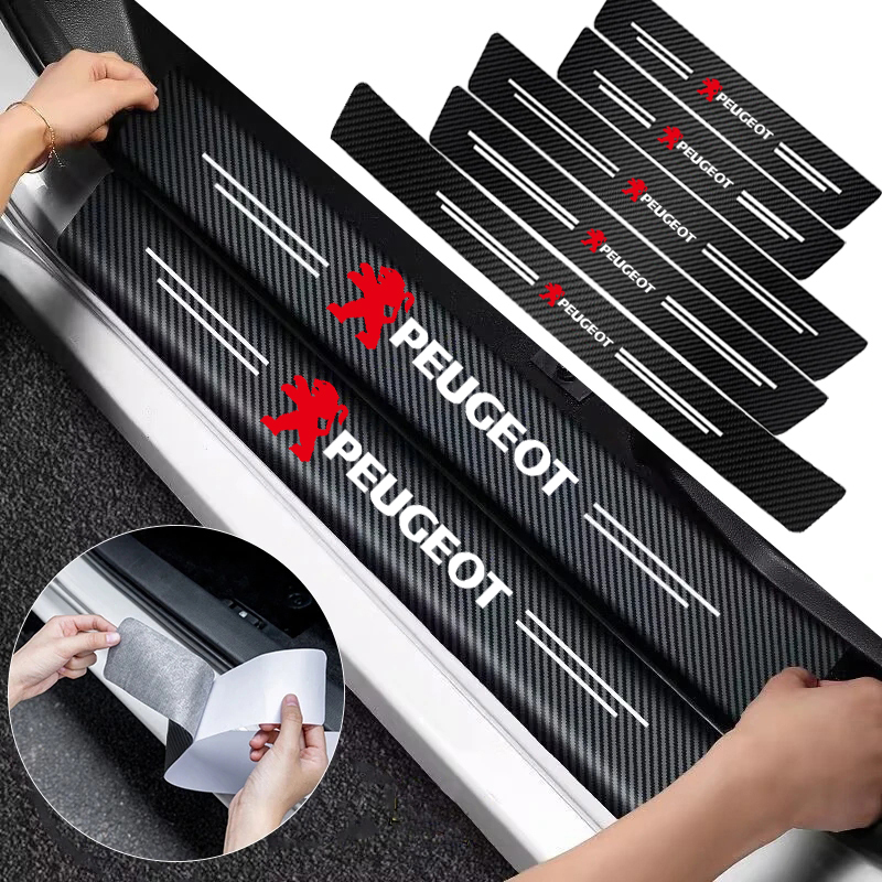 Crepe Pan Carbon - 1/4/5Pcs Car Door Sill Scuff Plate