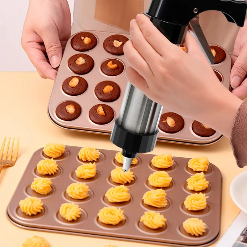 Cookie Press Gun Kit Stainless - Churros Maker Gun 评论和价格