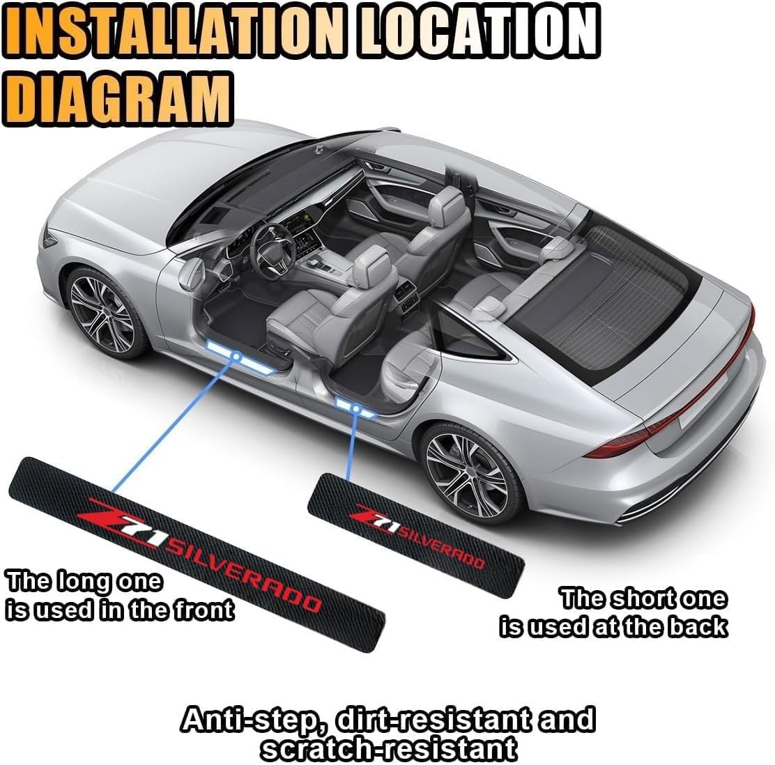 Car Door Sill Plate Guard Stic - Crepe Pan Carbon 评论和价格