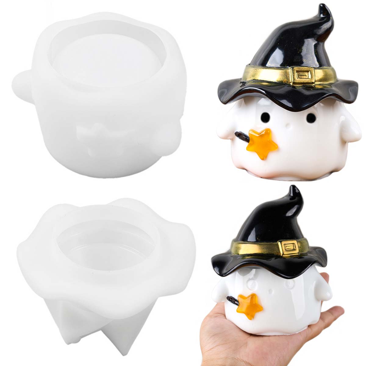 Hat Ghost Candle Jar Silicone  - Potsticker Mold 评论和价格