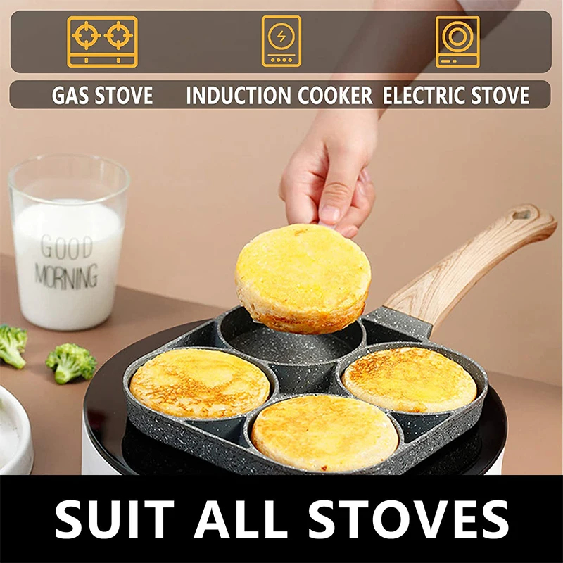 Pancake Egg Frying Pan 4 Cups  - Mini Pancake Griddle 评论和价格