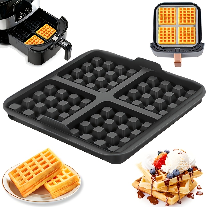Square Waffle Mold, Non-Stick  - Mini Pancake Griddle 评论和价格