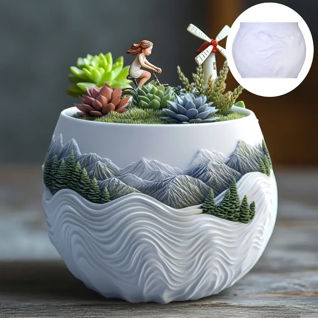 Mountain relief succulent plan - Potsticker Mold 评论和价格
