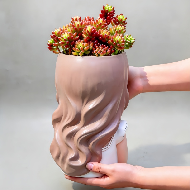 Large Fairy Girl Flower Pot Si - Potsticker Mold 评论和价格