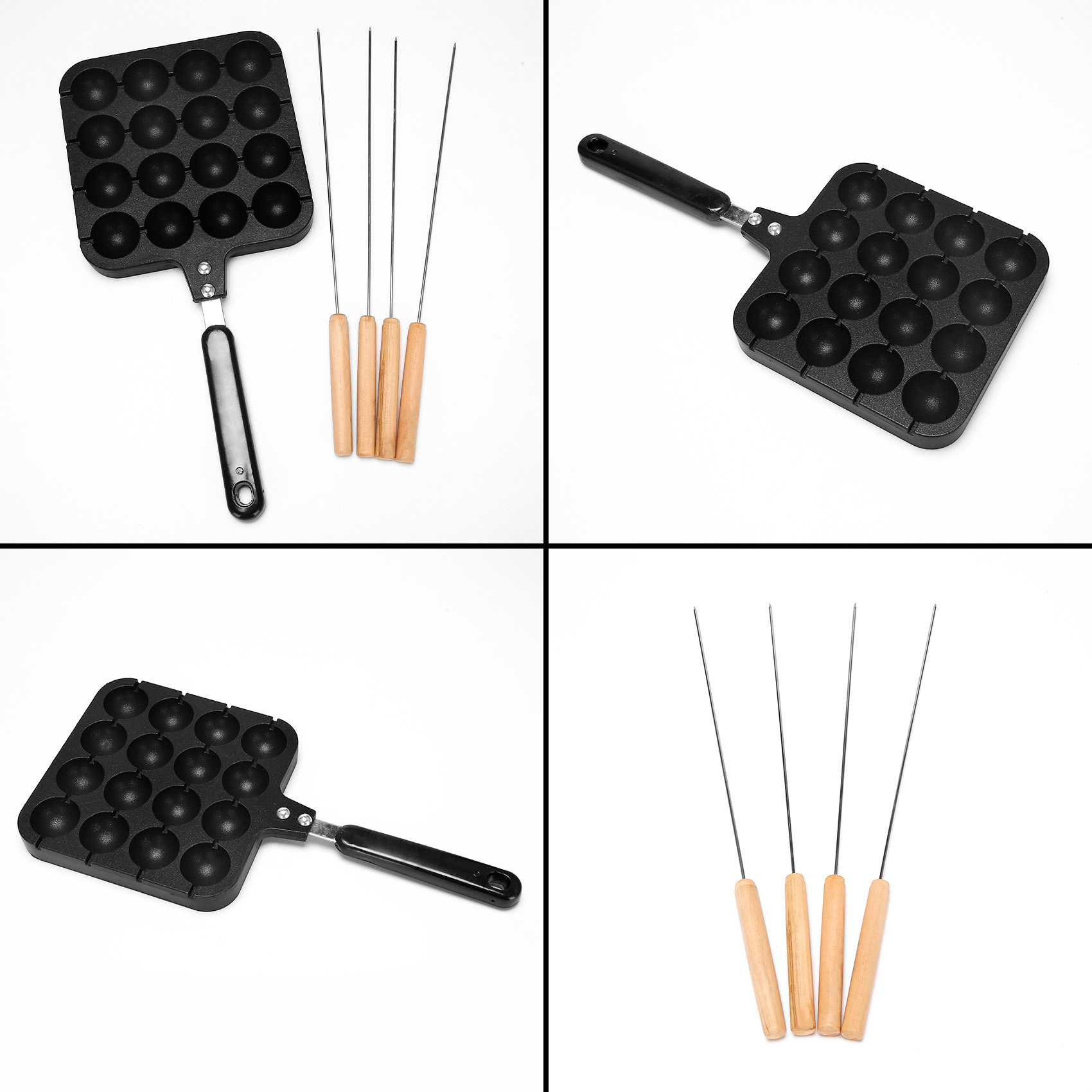 F-T 16 Holes Aluminum Takoyaki - Takoyaki Grill Plate 评论和价格