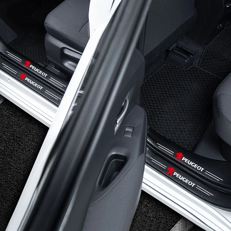 1/4/5Pcs Car Door Sill Scuff P - Crepe Pan Carbon 评论和价格