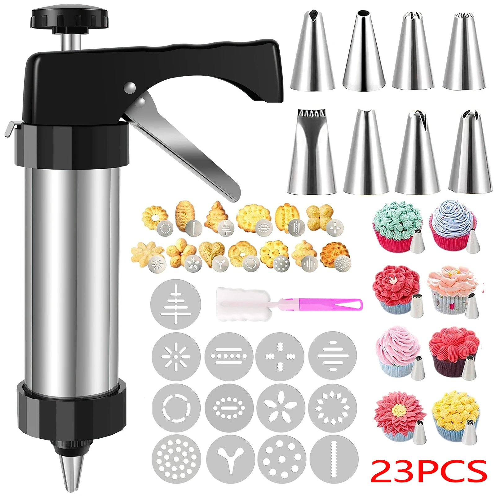 Christmas Cookie Press Gun and - Churros Maker Gun 评论和价格
